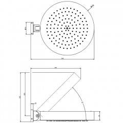 GESSI Origini Верхний душ,защитой от известкового налета, цвет: Copper Brushed PVD