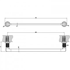 GESSI INCISO Полотенцедержатель, 45 см, цвет: хром