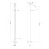 GESSI 316 FLESSA Смеситель для раковины напольный, однорычажный, внешняя часть, цвет Black XL