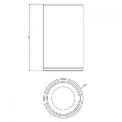 GESSI 316 Стакан настольный, цвет: черный/Black XL