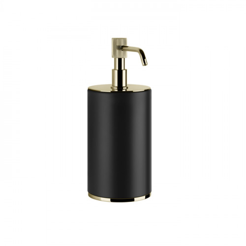 GESSI VENTI20 Дозатор для жидкого мыла настольный, цвет черный, фурнитура Brass PVD
