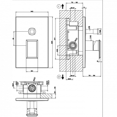 Gessi Eleganza Встраиваемый однорычажный смеситель с автоматическим переключателем ванна/душ(внешние части), цвет: хром