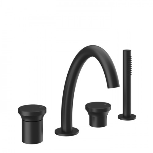GESSI Origini Смеситель для ванны на 4 отв, с ручной лейкой цвет: Black XL