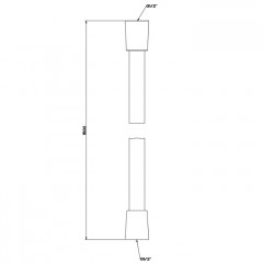 Gessi Ingranaggio Шланг Darkflex, длина 1,50 м, цвет: Black XL