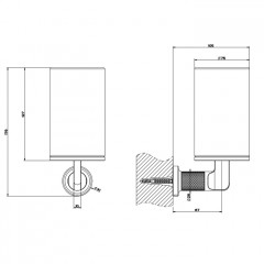 GESSI INCISO Стакан настенный, цвет: черный/nero XL
