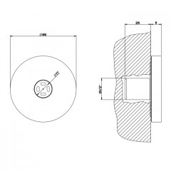 Gessi Body Jets Боковая форсунка с распылителем, цвет Black Metal Brushed PVD