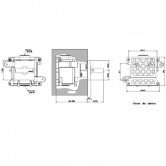 Gessi Rettangolo Встраиваемый запорный вентиль для термостатического смесителя, подключение на 3/4" (внешняя часть), цвет: хром