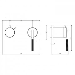 Gessi Ingranaggio Встраиваемый однорычажный смеситель на 2 выхода с перекл. (внешние части), цвет: Finox Brushed Nickel
