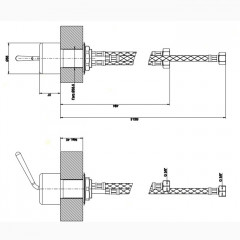 Gessi Goccia Рычаг удаленного управления, цвет: белый