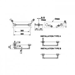 Gessi Anello Полотенцедержатель 30 см для крепления на стело., цвет: хром