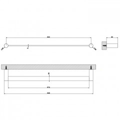 GESSI 316 Полотенцедержатель, 60 см, цвет: steel brushed
