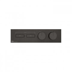 Gessi Hi-Fi Термостат для душа, с включением до 2 источников одновременно (внешняя часть), цвет: Black Metal Brushed PVD