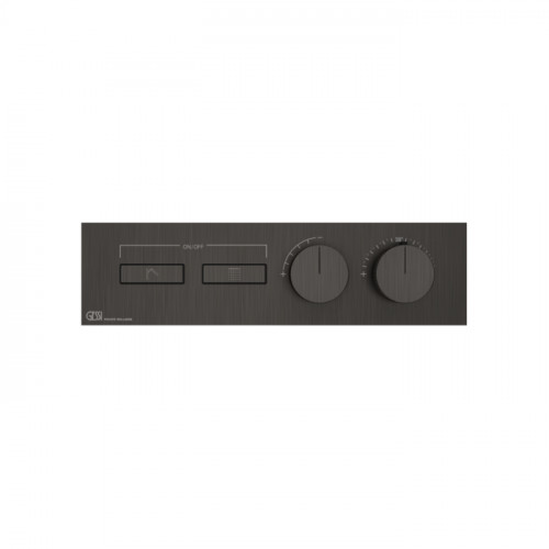 Gessi Hi-Fi Термостат для душа, с включением до 2 источников одновременно (внешняя часть), цвет: Black Metal Brushed PVD