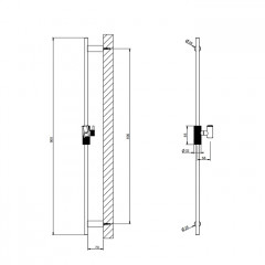 Gessi Anello Штанга для душа, цвет Black XL