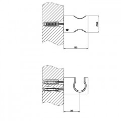 GESSI 316 Держатель неподвижный для душевой лейки, цвет: steel brushed
