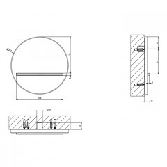 GESSI VENTI20 Излив настенный 207 мм., каскадный, цвет Black Metal Brushed PVD