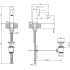 GESSI 316 Смеситель для раковины на 1 отверстие с донным клапаном, излив 123мм, цвет: Brushed Brass PVD
