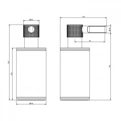 GESSI INCISO Дозатор для жидкого мыла настольный, цвет: черный/золото