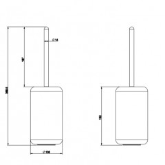 Gessi Goccia Ершик для унитаза напольный, цвет: белый