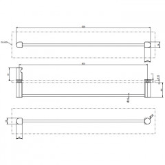 GESSI Rilievo Полотенцедержатель, 60 см, цвет: хром