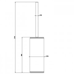 GESSI 316 Ершик напольный, цвет: brushed black metal pvd