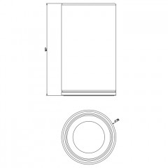 GESSI INCISO Стакан настольный, цвет: черный/золото