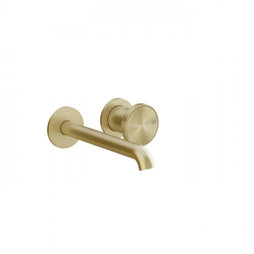 GESSI Origini Смеситель для раковины встраиваемый с изливом, в компл с отд вставкой, цвет Brushed Brass PVD (внешняя часть)