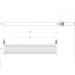 Gessi Rettangolo Полочка 60см, цвет:Black XL