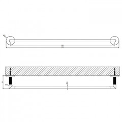 Gessi Ingranaggio Полотенцедержатель, 60 см, цвет Finox Brushed Nickel