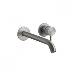 GESSI 316 Встраиваемый смеситель для раковины с изливом 200-170мм (внешняя часть), цвет: steel brushed