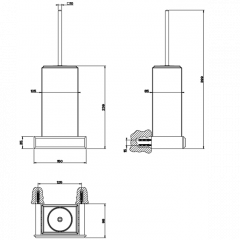 Gessi Eleganza Ершик для унитаза подвесной, цвет: хром/белый