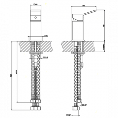 Gessi Rettangolo K Рычаг удаленного управления, цвет: хром