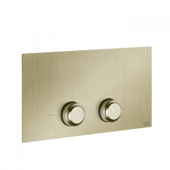 GESSI VENTI20 Клавиша смыва для унитаза двойная, для инсталляций Viega, цвет Brushed Brass PVD