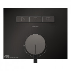 Gessi Hi-Fi Смеситель для душа, с включением до 3 источников одновременно (внешняя часть), цвет: Black Metal PVD