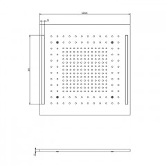 Gessi Colour Декоративная панель 500х500 мм, цвет: Gold PVD (к ней необходимо заказать 57921#238) (НЕ производится!)