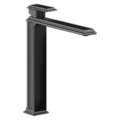 Gessi Eleganza Смеситель для раковины на 1 отверстие, высокий, без донного клапана, цвет: черный металлик