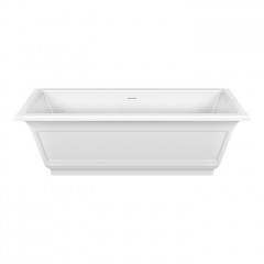 Gessi Eleganza Ванна отдельностоящая 180х85см, со сливом-переливом, цвет: матовый белый