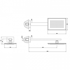 Gessi Eleganza Верхний душ для настенного крепления, цвет: золото