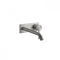 GESSI 316 Встраиваемый смеситель для раковины с изливом 200-170мм (внешняя часть), цвет: steel brushed