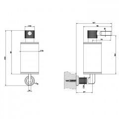 GESSI INCISO Дозатор для жидкого мыла настенный, цвет: белый/finox