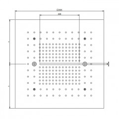 GESSI AFILO Накладная панель 500x500 мм., для душевой системы, встраиваемой в потолок, цвет Black XL