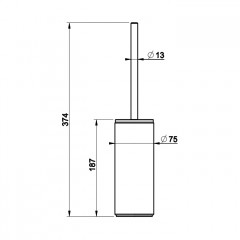 Gessi Ingranaggio Ершик настенный белый, цвет: хром