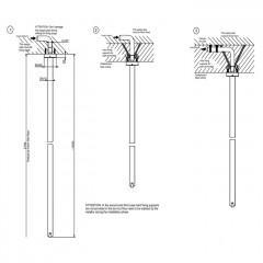 GESSI INVERSO DIAMANTATO Излив потолочный, комбинируемый с удаленным управлением, цвет: Warm Bronze Br PVD