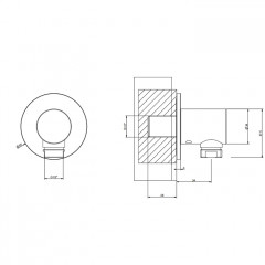 GESSI 316 Вывод воды на 1/2", цвет: Black XL