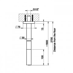 Gessi Ingranaggio Потолочный излив, цвет: хром