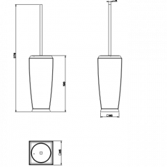 Gessi Mimi Ершик для унитаза напольный керамический, цвет: хром/белый