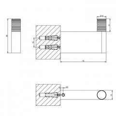 GESSI HABITO TRAME Крючок, цвет хром
