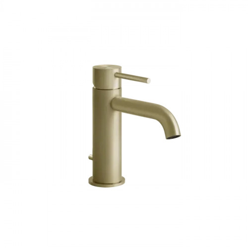 GESSI 316 Смеситель для раковины на 1 отверстие с донным клапаном, излив 123мм, цвет: Brushed Brass PVD