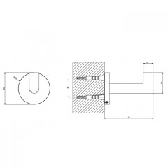 Gessi Tondo Крючок настенный, цвет: хром