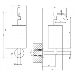 Gessi Tondo Дозатор для мыла настенный белый, цвет: Black XL